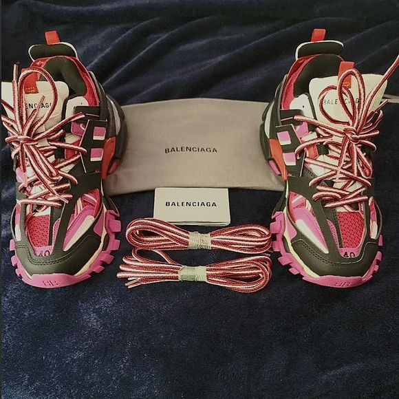 Balenciaga track (No LED) Men US11=Eur45=UK10 black and pink with red - Main Image